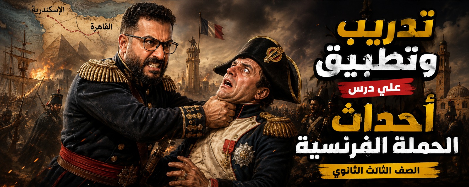 طلاب الصخرة 3 ثانوي الدرس 2 ( احداث الحملة الفرنسية)