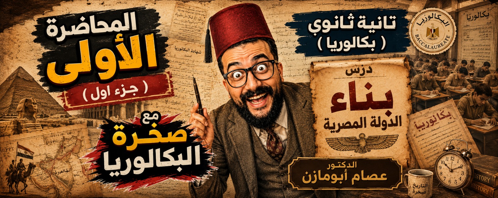 طلاب الصخرة : تانيه بكالوريا ( الدرس الاول بناء الدولة المصرية)